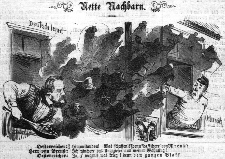 „Ungeziefer“? Kultusminister Falk vertreibt Jesuiten und andere Orden aus Deutschland, in: Berliner Wespen, 21.5.1875