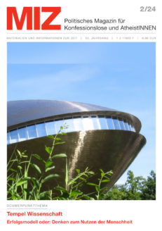 Cover MIZ 2/24: Tempel Wissenschaft