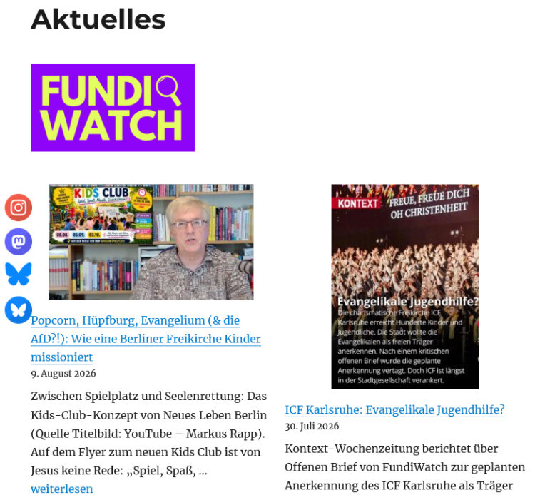 www.fundiwatch.org – auf der Webseite des Kollektivs gibt es weitere Informationen zur Organisation und den bearbeiteten Themen.